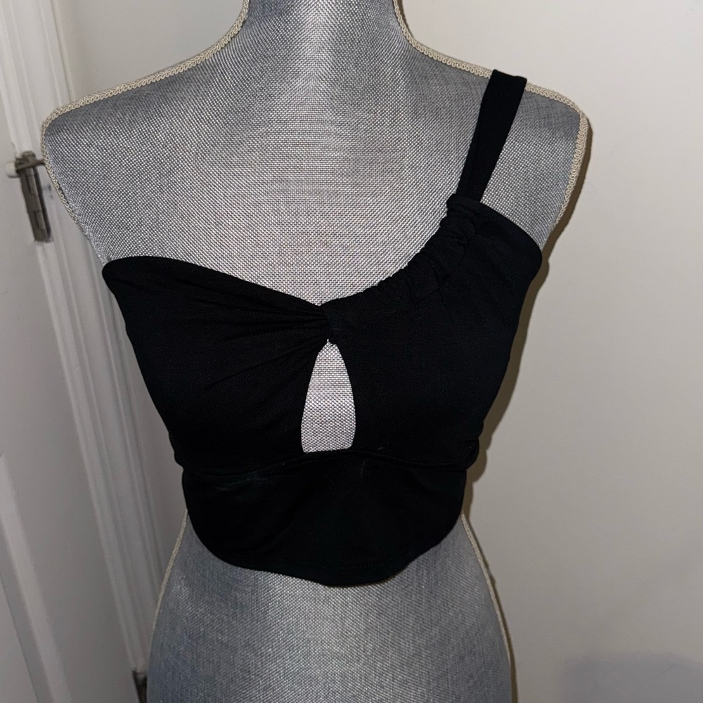 Wild Fable Black Asymmetrical Top